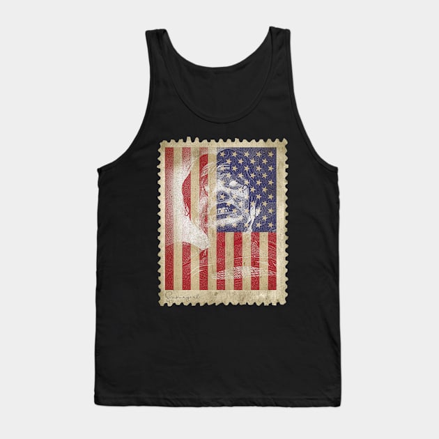 Supergirl USA flag Tank Top by Chillashop Artstudio